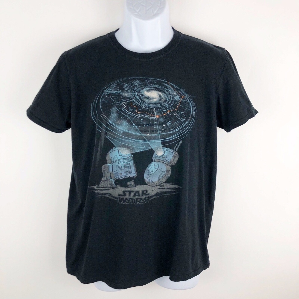 Funko POP Star Wars BB8 R2D2 Black Men's T-Shirt - Picture 1 of 5